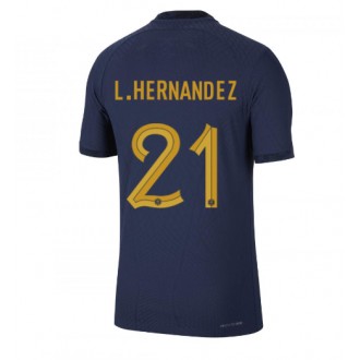 Frankrike Lucas Hernandez #21 Hemmatröja VM 2022 Korta ärmar